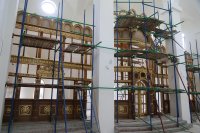Строительство основного здания храма Преображения Господня в Коммунарке (август 2019)